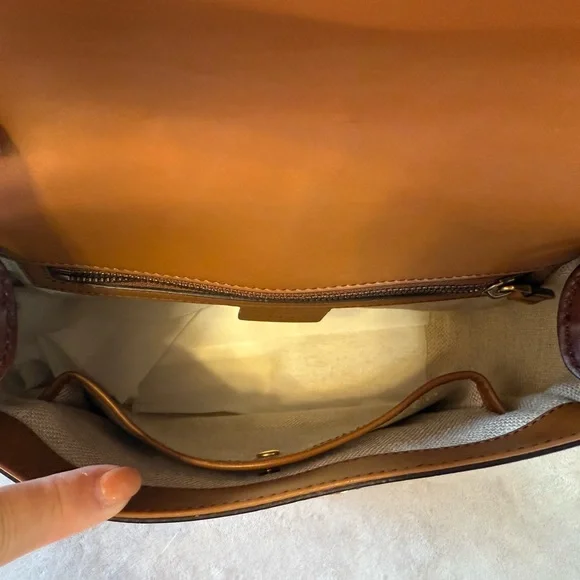 Gucci Brown and Tan Lady Web Crossbody Bag with Gucci Red and Green Strap - Picture 4 of 15